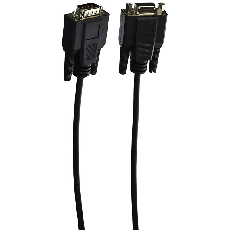 52032 DB9 M/F Serial RS232 Extension Cable, Black (15 Feet, 4.57 Meters)