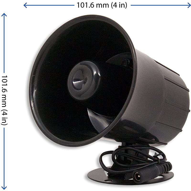 TM Loud IndoorOutdoor Weatherproof Black Siren for DIY S02GSM Home and Business Alarm Security Systems