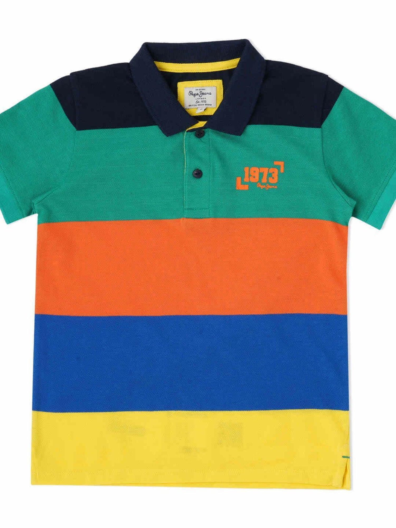 Pepe Jeans Kids Multicolor Color Block Polo T-Shirt