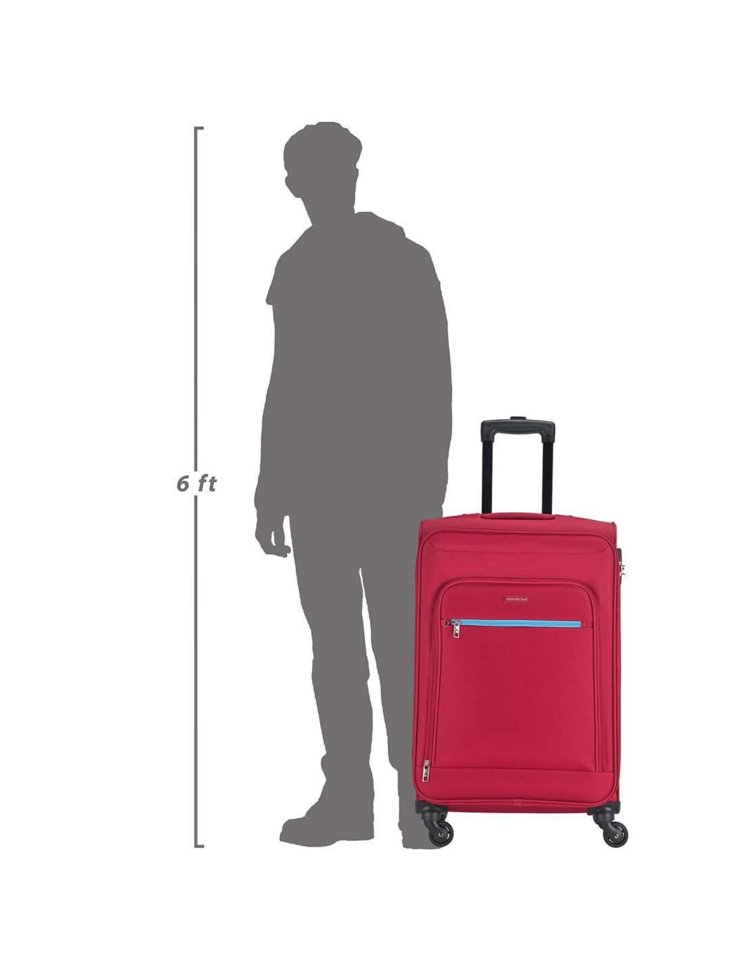 Aristocrat Red Large Soft Cabin Trolley - 78 cm