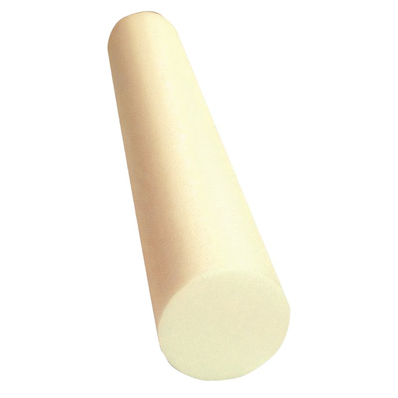 CanDo 30-2331 Antimicrobial 6 x 12 Inch Foam Roller for Post Workout Exercise, Stretching, or Massage, Beige