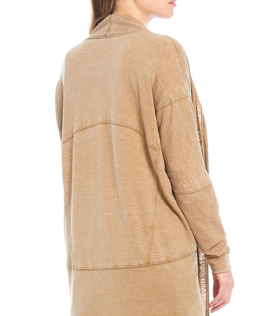 A Loves A Round Neck Long Bishop Sleeve Rib Knit Sweater