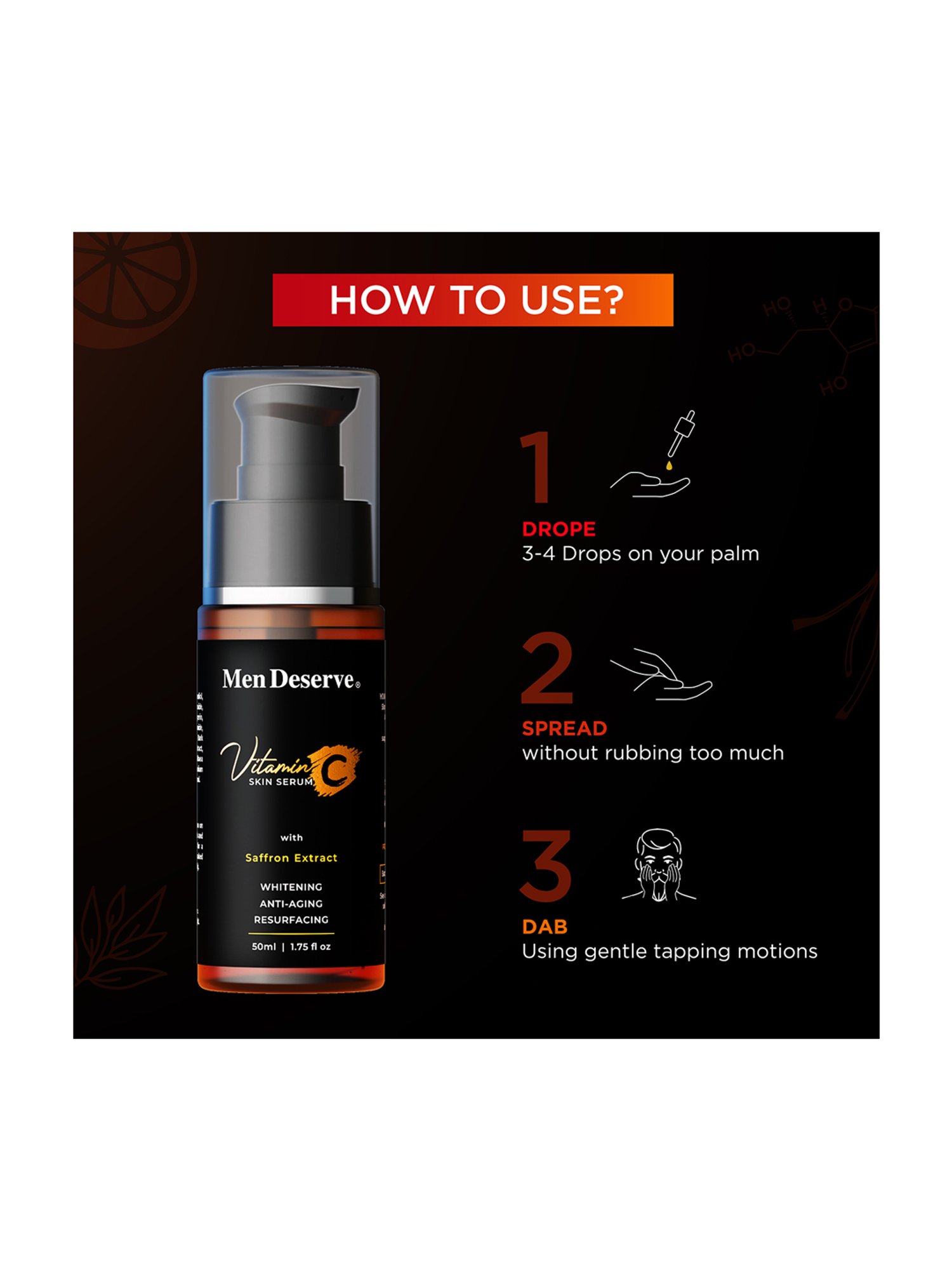 Men Deserve Vitamin C Skin Serum for Men - 50 gm