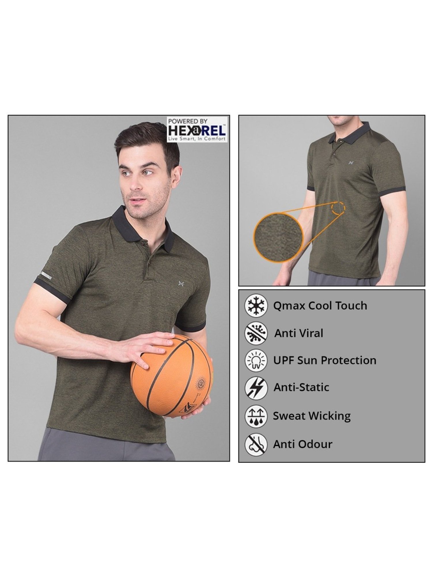 Force NXT Multicolored Regular Fit Sports Polo - Pack Of 3