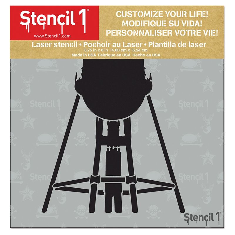 Stencil1 Water Tower - Stencil 5.75" x 6"