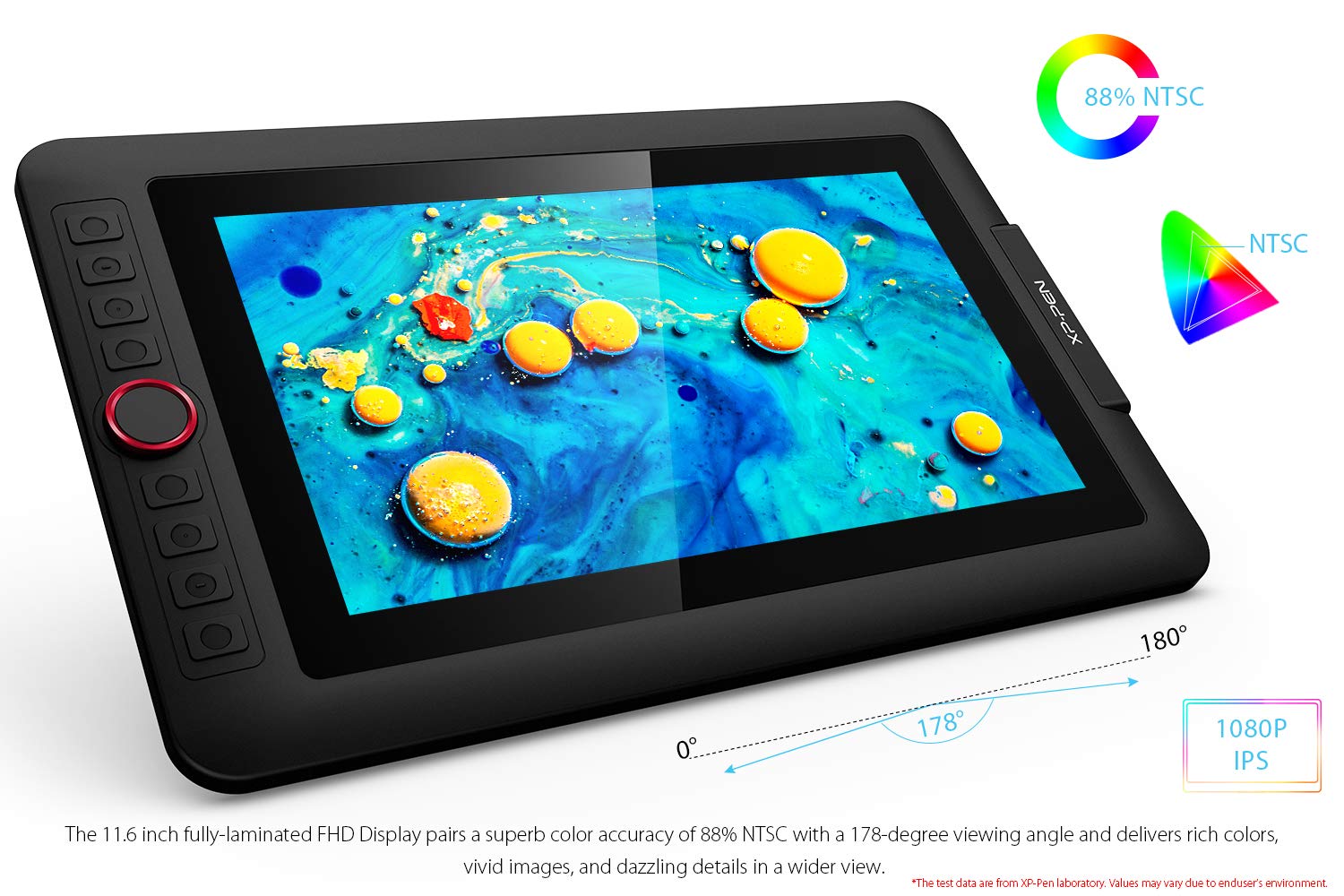 XP-PEN Artist 12 Pro 11.6 Inch Drawing Monitor Pen Display Full-Laminated Graphics Drawing Tablet with Tilt Function Battery-Free Stylus and 8 Shortcut Keys (8192 Levels Pen Pressure and 72% NTSC)