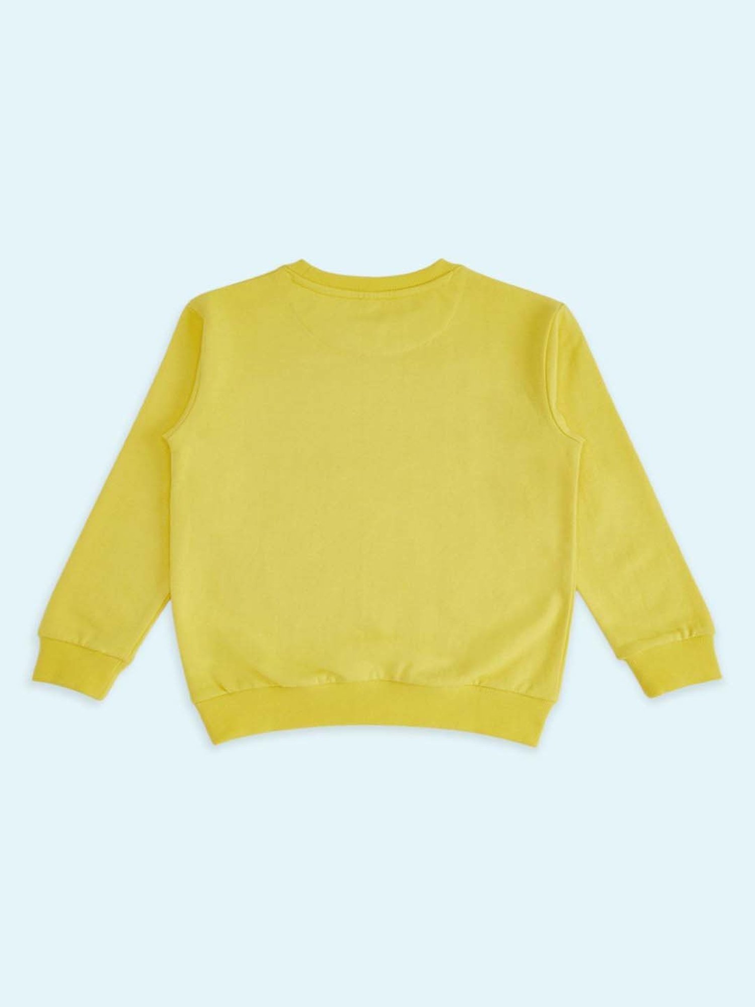 Pantaloons Baby Kids Yellow Printed Full Sleeves Sweatshirt
