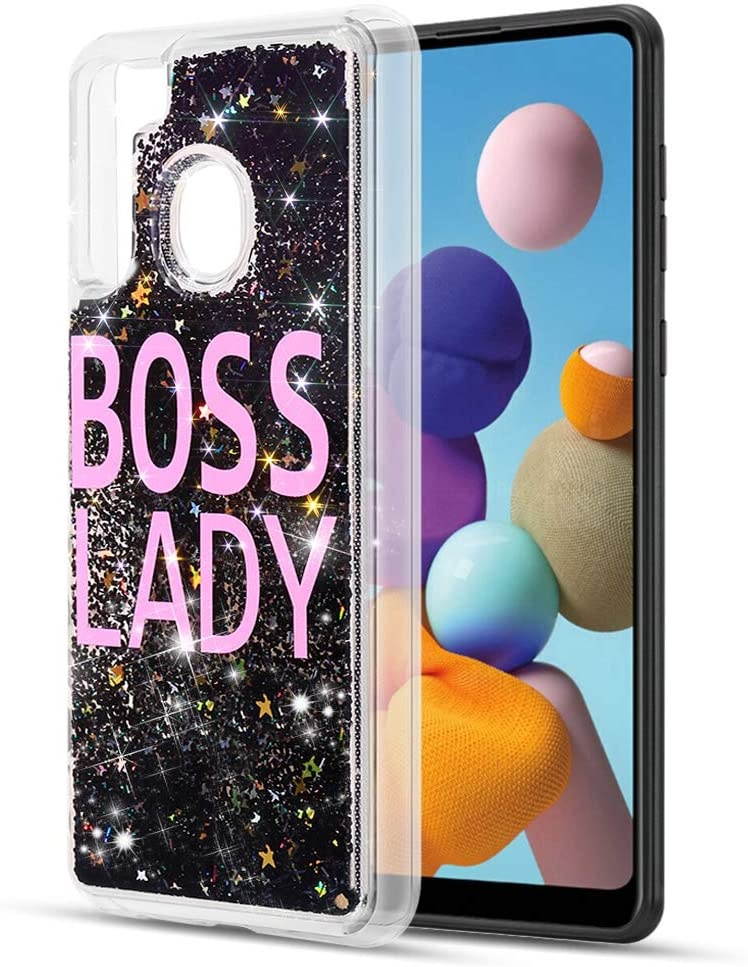 REDShield Waterfall Liquid Sparkling Quicksand TPU CASE for Samsung Galaxy A21 - BOSS Lady