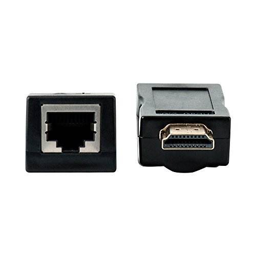 HDMI Extender, Up to 100ft HDMI Ethernet Network Extender Adapter Over RJ45 Cat5e Cat6 Cable (30M Sender + Receiver, 1 Port RJ45)