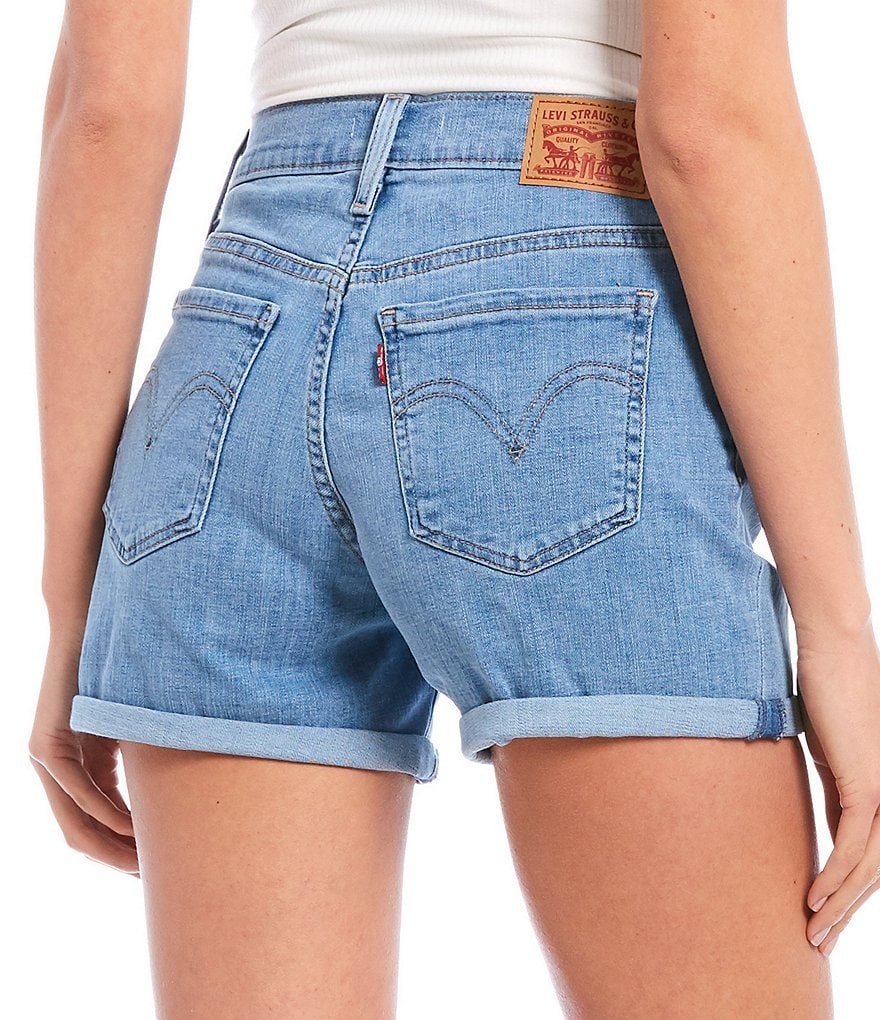 Celebrity Pink High Rise Destructed Frayed Hem Denim Shorts