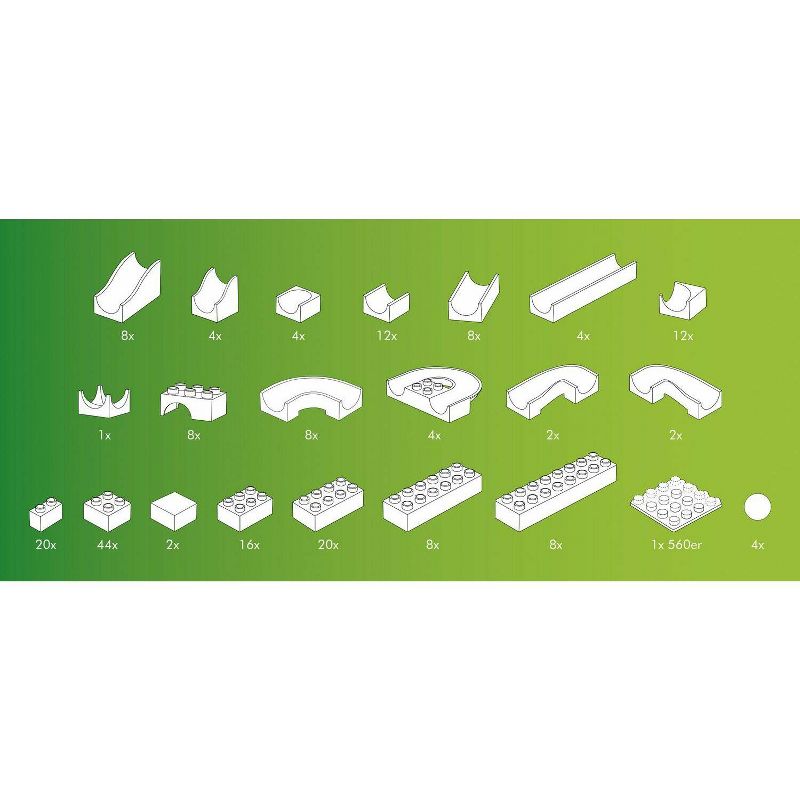 Hubelino Marble Run - 200-Piece Big Building Box