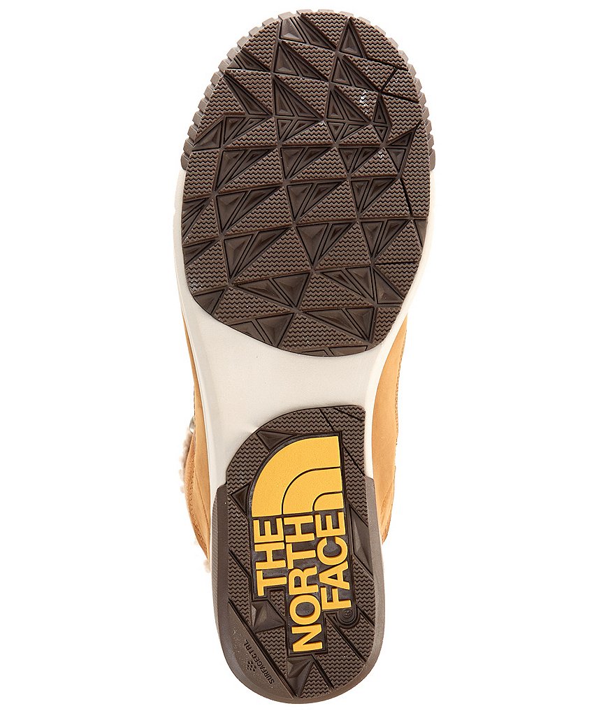 The North Face Women's Sierra Mid Lace Waterproof Leather Faux Fur Collar Booties