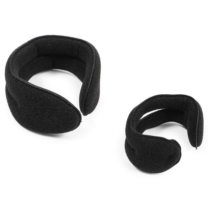 Glamlily 4-Piece Black Messy Hair Bun Maker Sponge Foam Tool Shaper, 2 Sizes