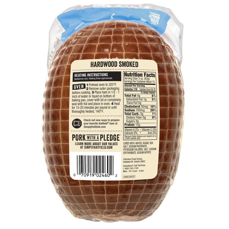 Hatfield Original Hardwood Smoked Dinner Ham - 2.75lbs