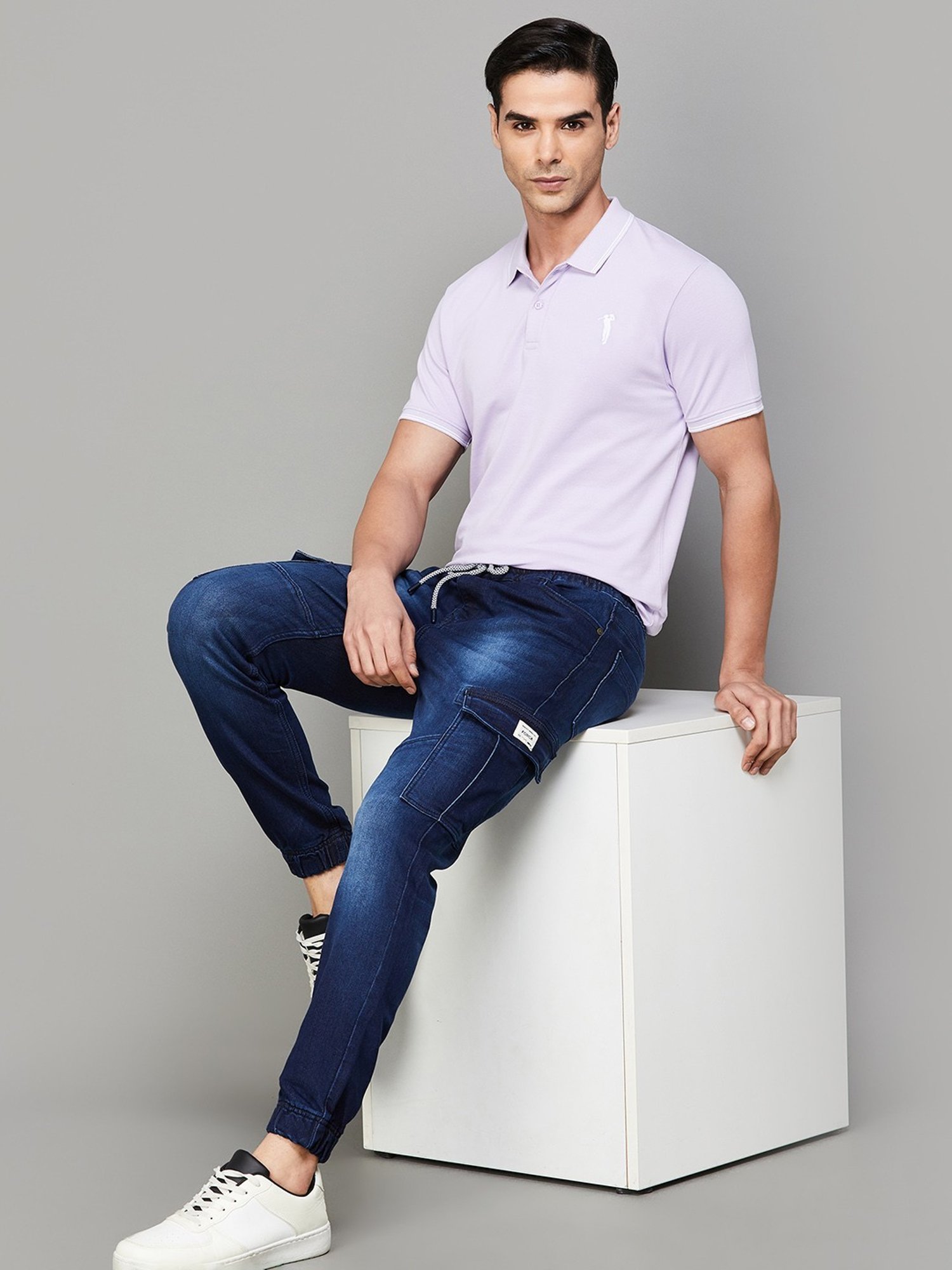 BOSSINI Lavender Regular Fit Polo T-Shirt