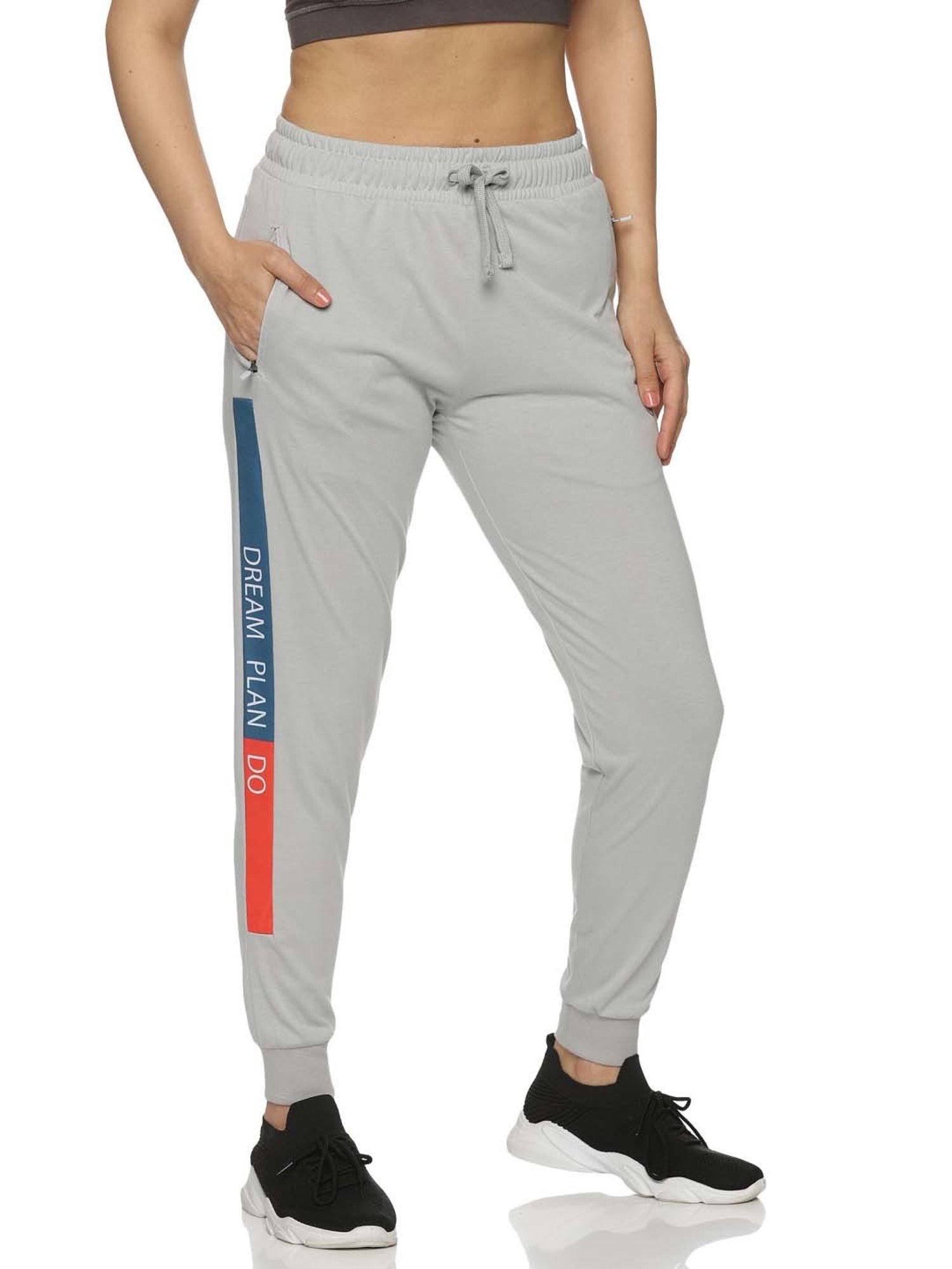Domin8 Women Regular-Fit Athleisure Track Pants