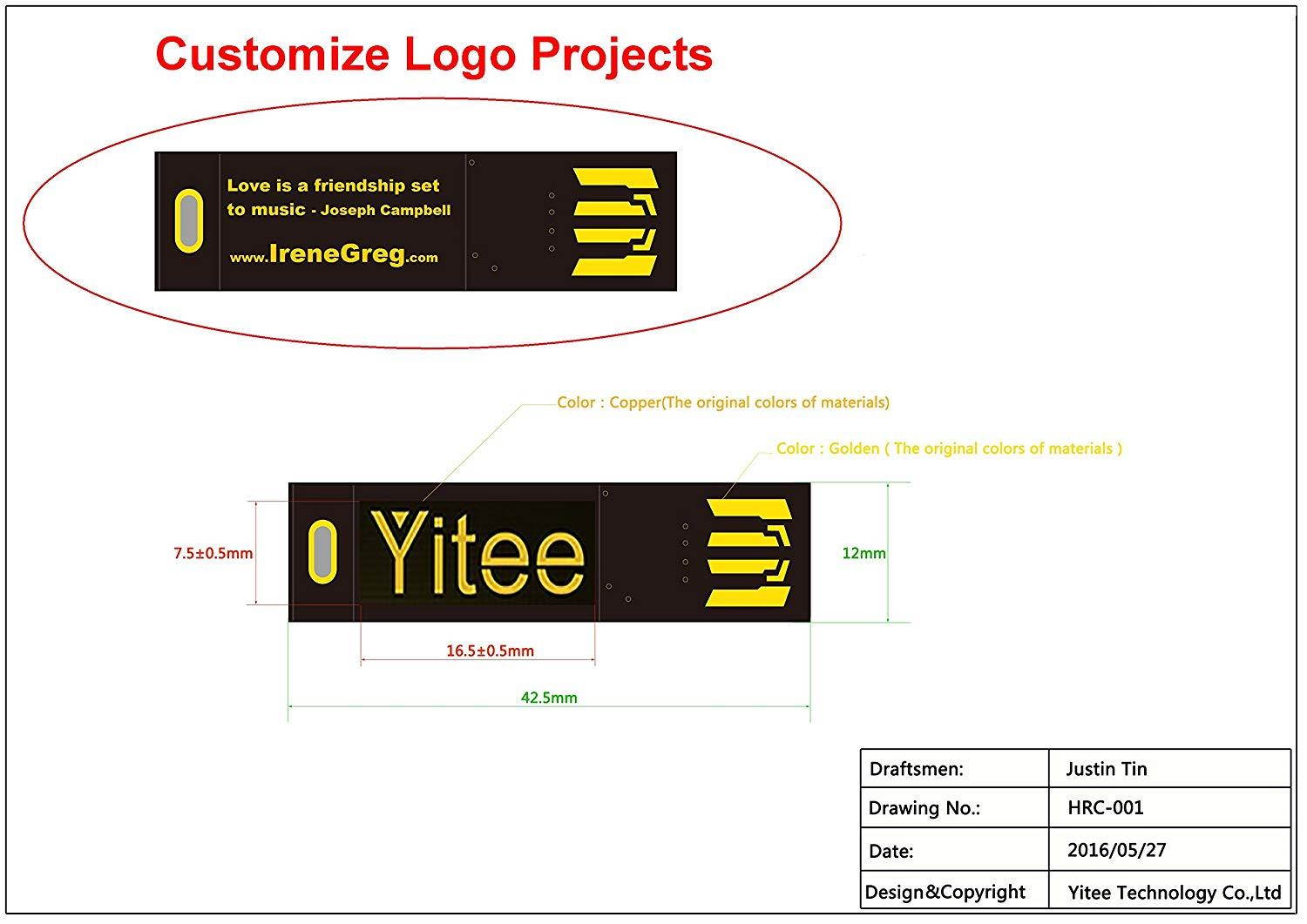 Yitee 5pcs USB Light Keychain Super Bright 6 LEDs Mini USB Light Lamp with Smart Touch Electrodeless Dimming Switch For Laptop Keyboard Light(Warm White)