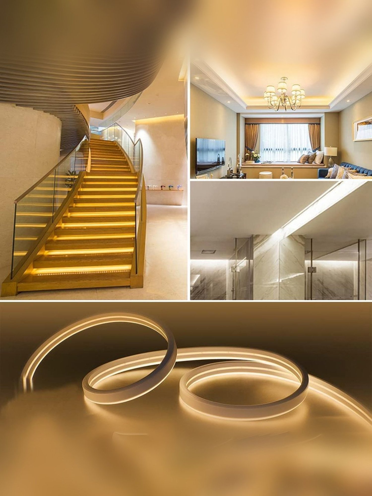 Xergy LED Neon Strip Lights 5Mtr, IP67 Waterproof Neon Rope Light for Home Decoration (Warm White)