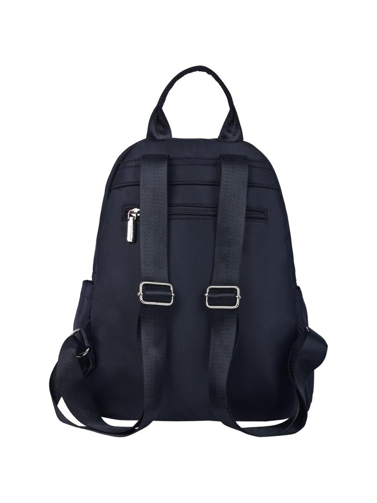 Lino Perros Black Synthetic Solid Backpack - 12.3 Ltrs