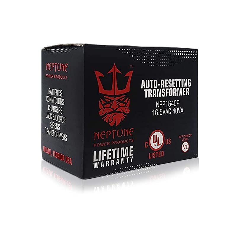 NPP1640P 165VAC 40VA Transformer | AutoResetting | Class VI | Burglar Alarm Systems | Compatible with Honeywell Ademco ELK MG Electronics GE Security Bosch Basler Pittway and More