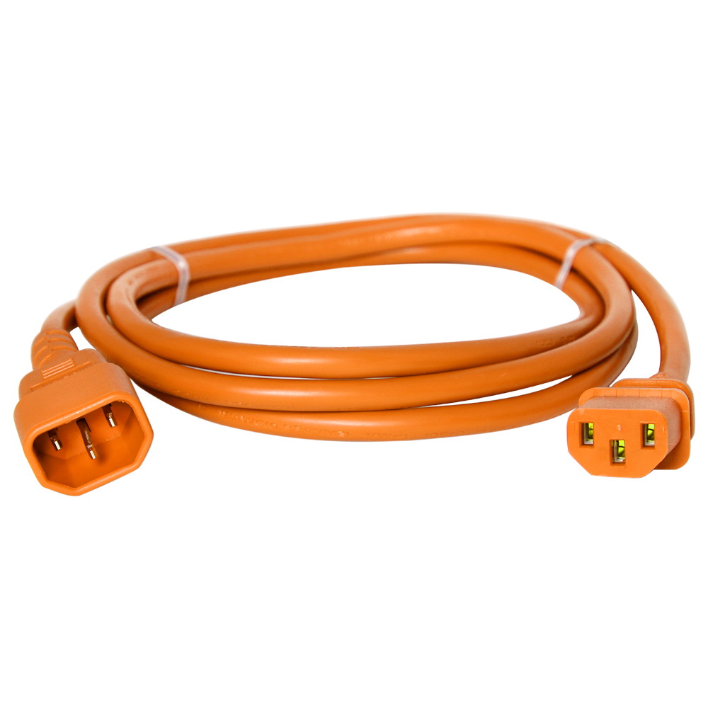 Ironbox C14 to C13 Connector Power Cord - Blue - 1 Foot - 15A/250V - 14/3 SJT - IBX-2806-01