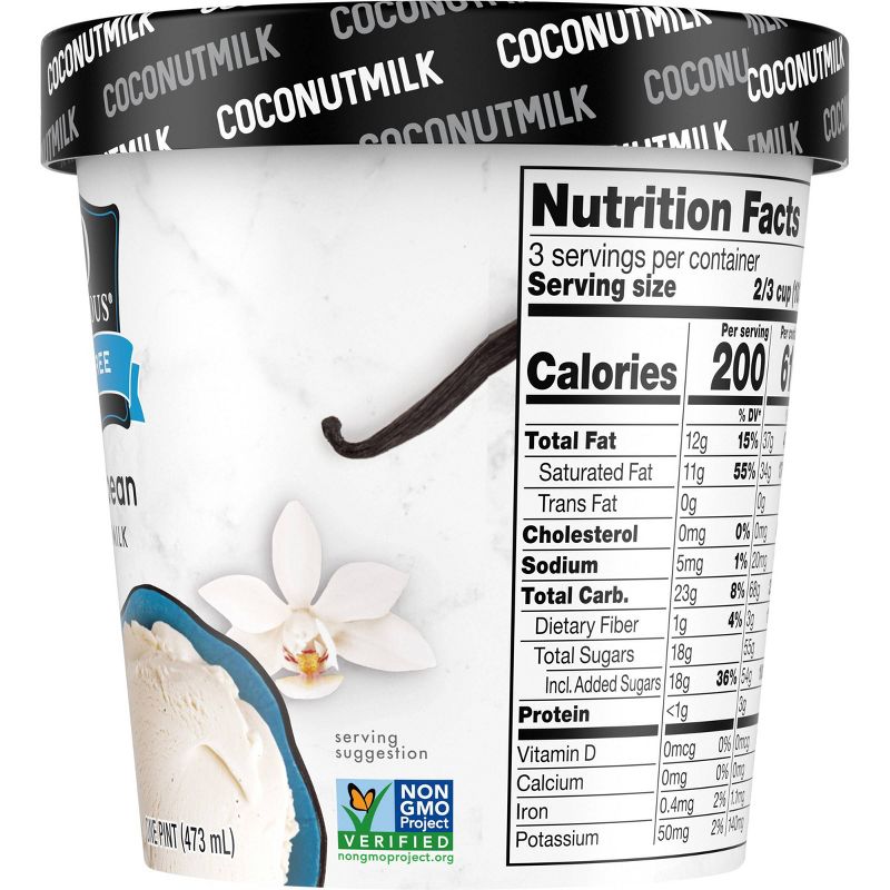 So Delicious Dairy Free Coconut Milk  Frozen Dessert Vanilla Bean - 16oz