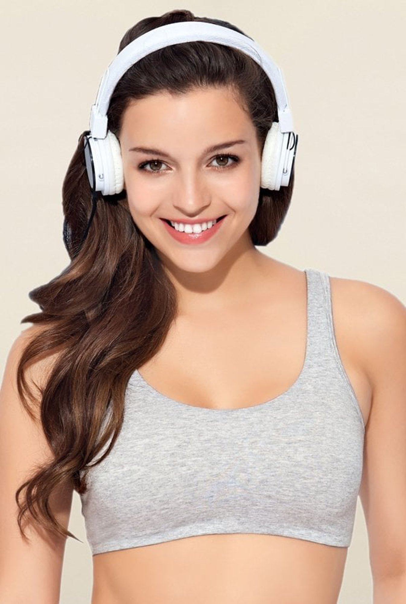 Enamor Grey Non Wired Non Padded Sports Bra