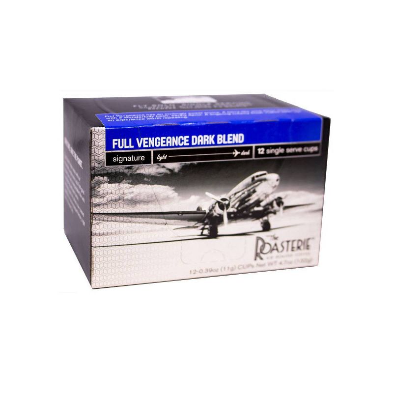 The Roasterie Full Vengeance Dark Roast Coffee - Single Serve Cups - 12ct