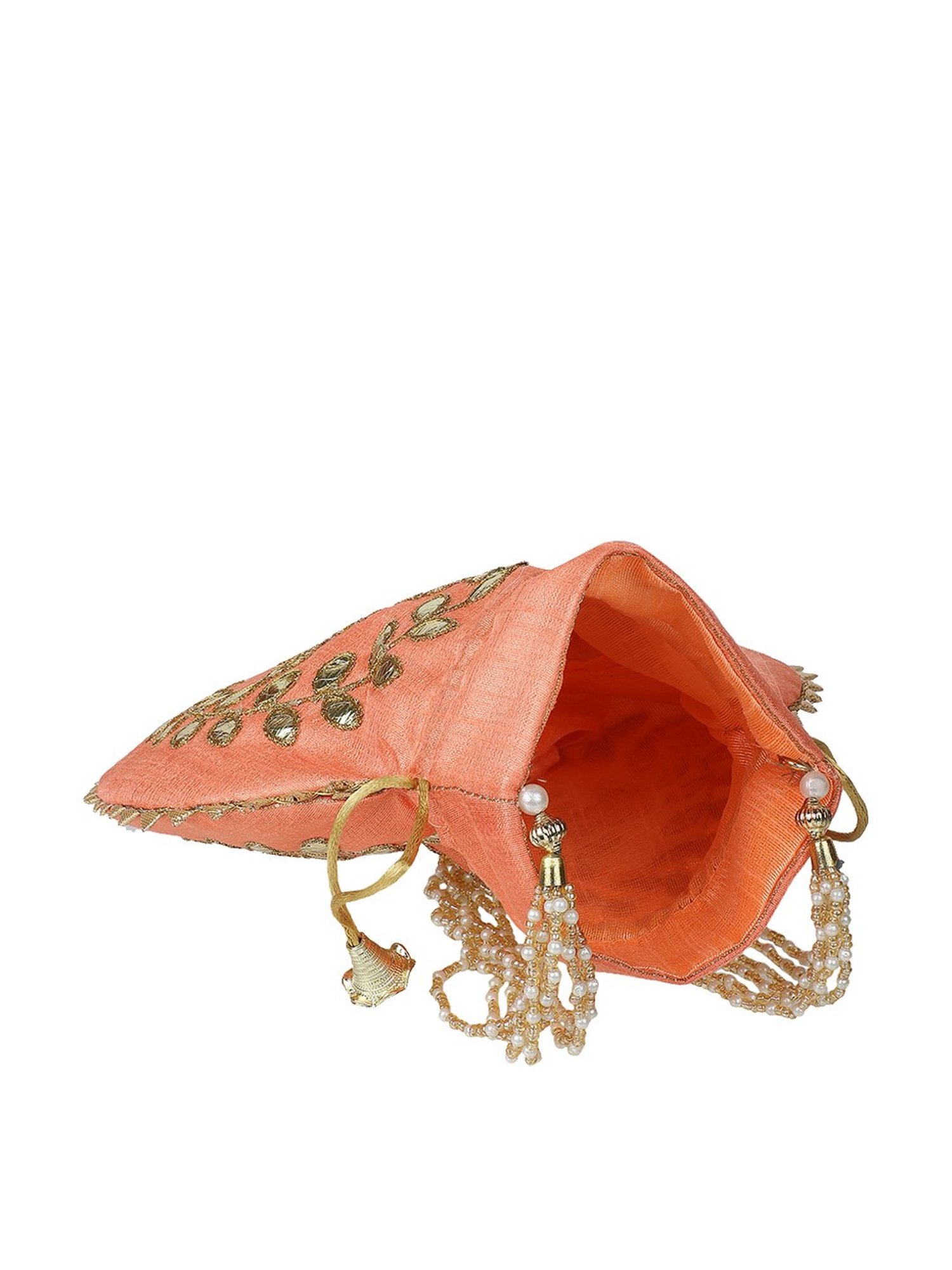 Aditi Wasan Peach Embellished Potli