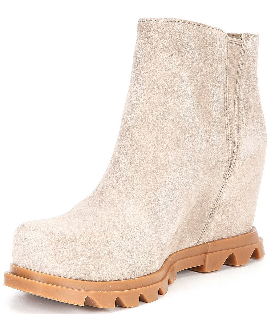 Sorel Joan of Arctic Waterproof Suede Wedge Zip Booties