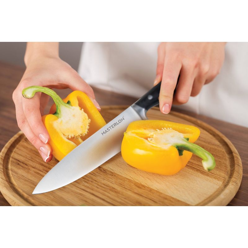 MasterPan Triple Rivet Collection 8" Chef Knife Black