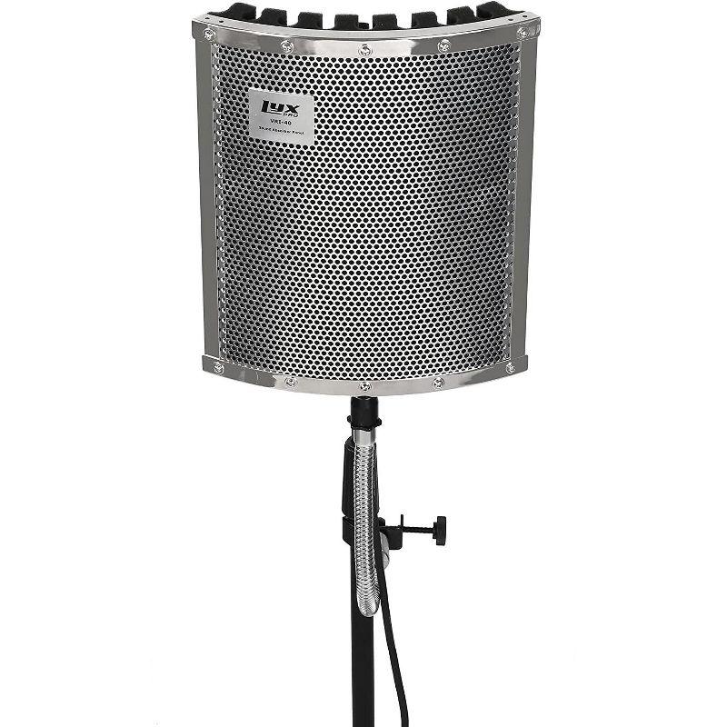 LyxPro VRI-40 Portable Acoustic Isolation Instrument Shield, Sound Absorbing, Reflection Panel with Heavy Duty Gooseneck