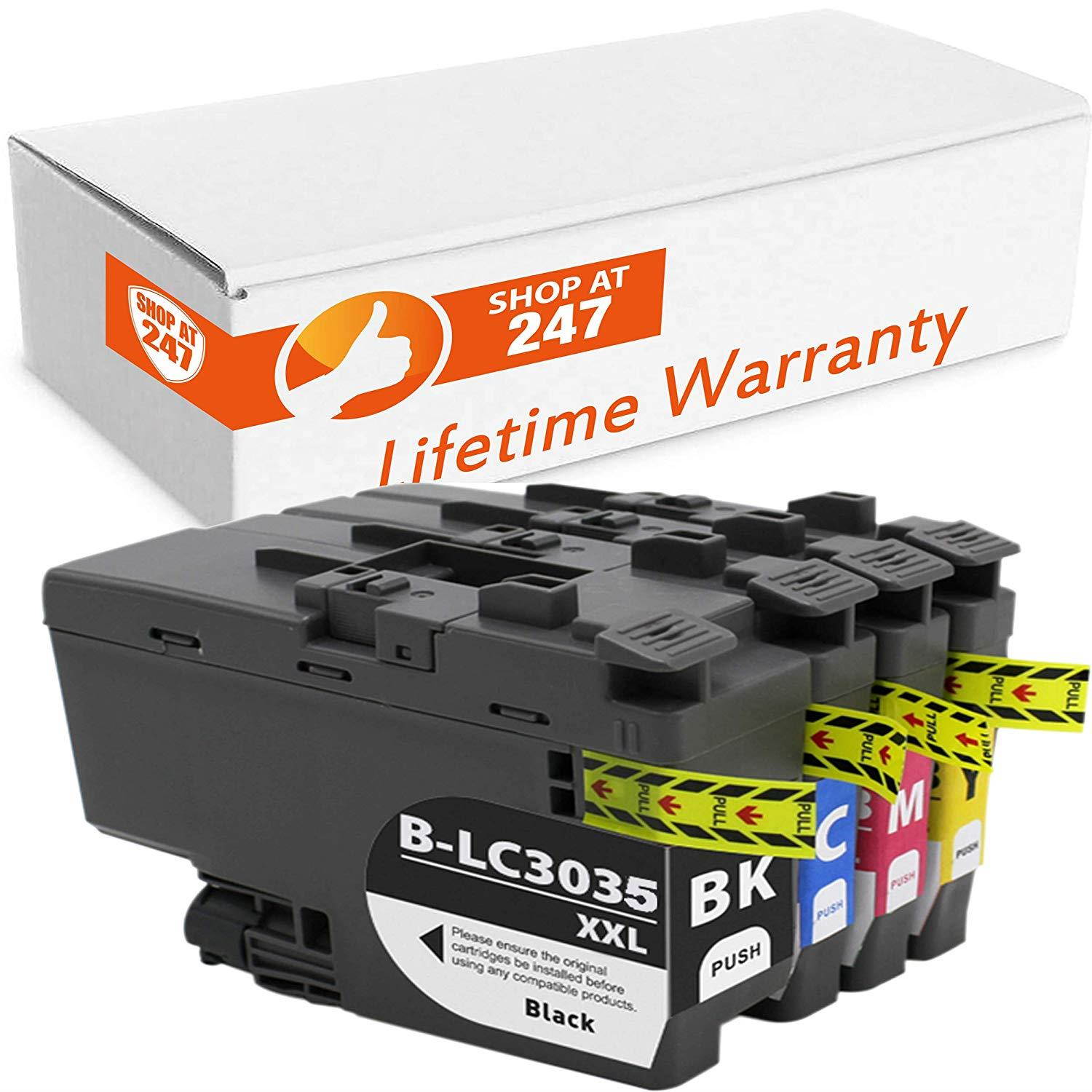 Shop247 Brand Compatible Ink Cartridge Replacement for Ultra High Yield Brother LC3035XXL LC3035 XXL (Black Cyan Magenta Yellow, 4-Pack)