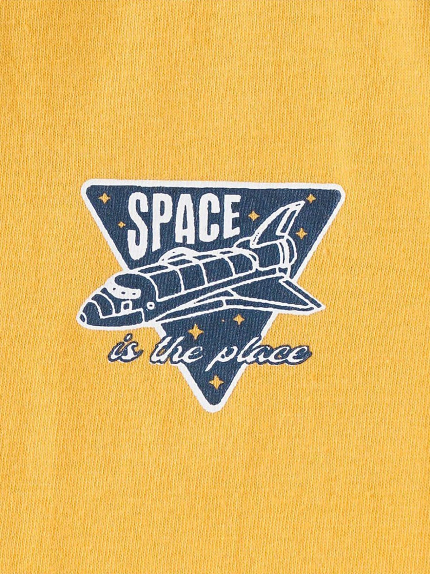 Ed-a-Mamma Boys Yellow Color Block  T-Shirt