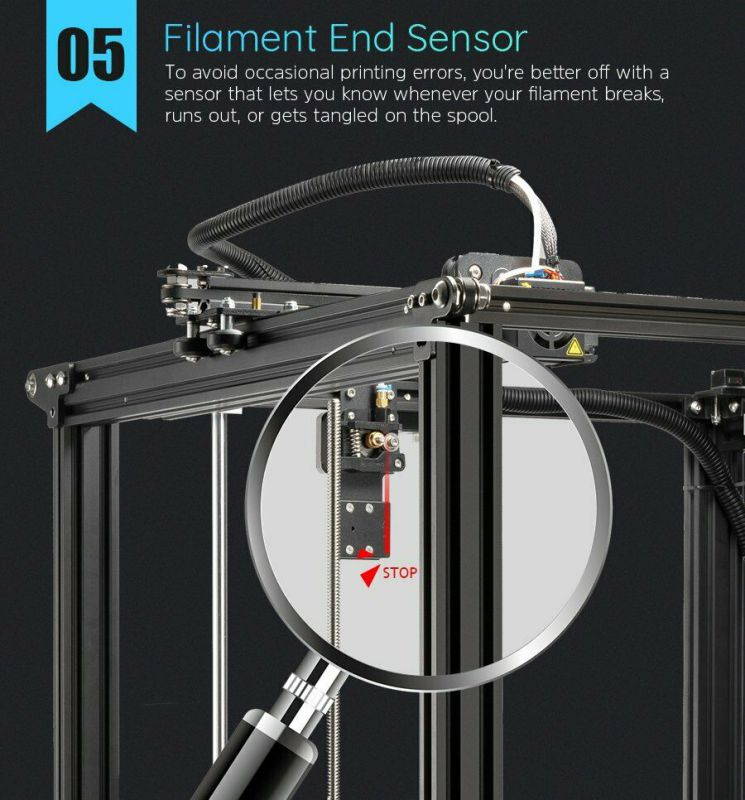 Creality Ender-5 Plus 3D Printer Auto Bed Leveling 350X350X400mm + Blue Filament