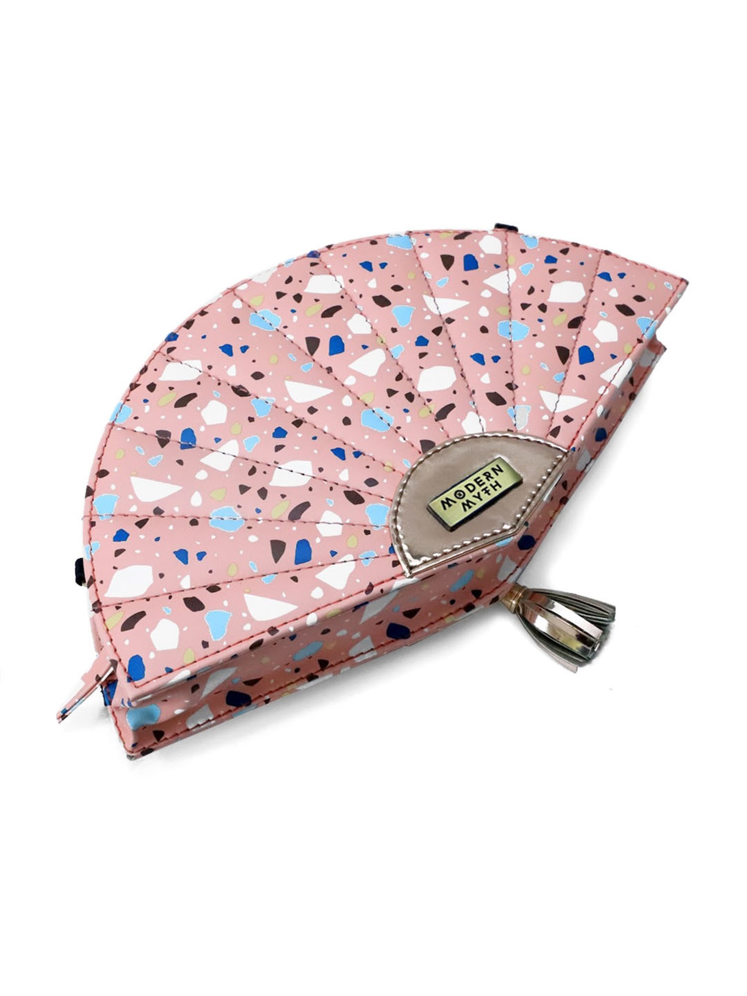 Modern Myth Pink Printed Medium Fan Cross Body Bag