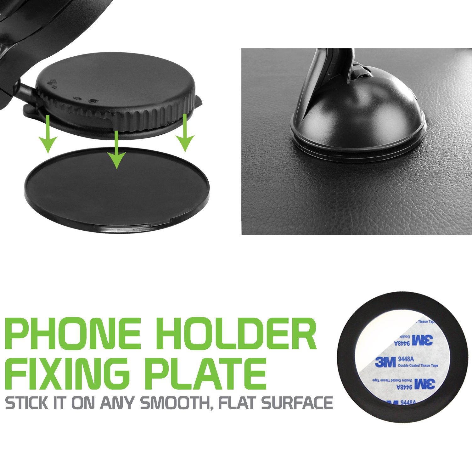 Cellet Fixing Plate for Suction Cup Phone Holder / Phone Mount