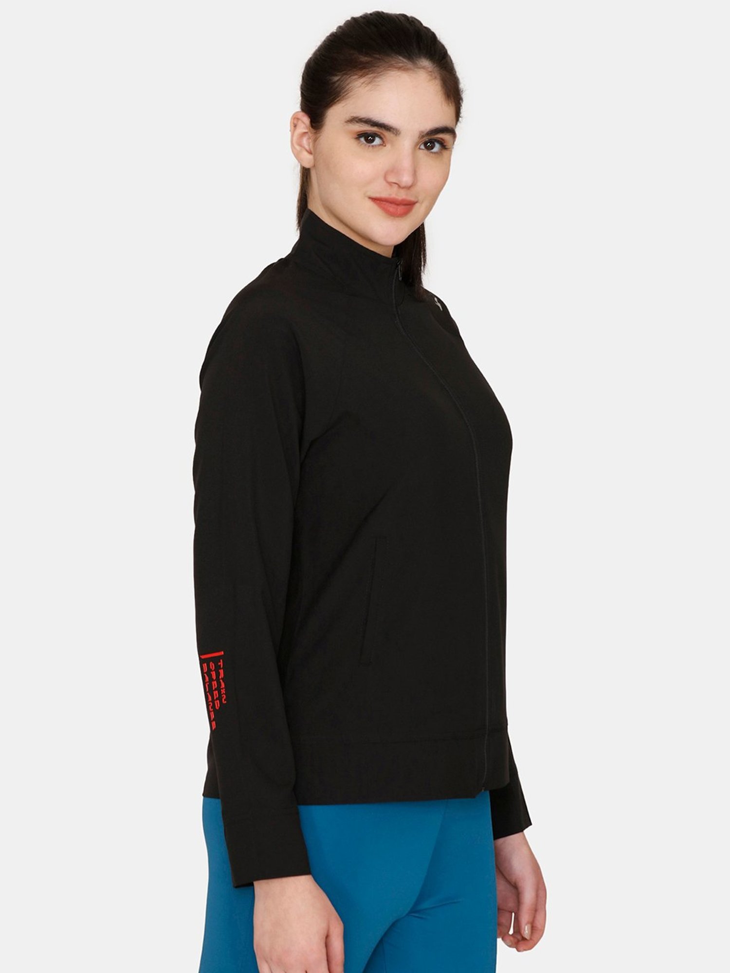 Zelocity by Zivame Black Sports Jacket