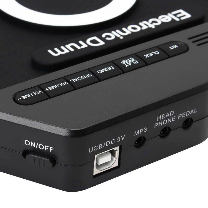 Portable USB MIDI Digital Roll Up Electronic Drum Kits Digital Portable Roll Up Electronic Drum Kits Pad with Pedal Drum Sticks