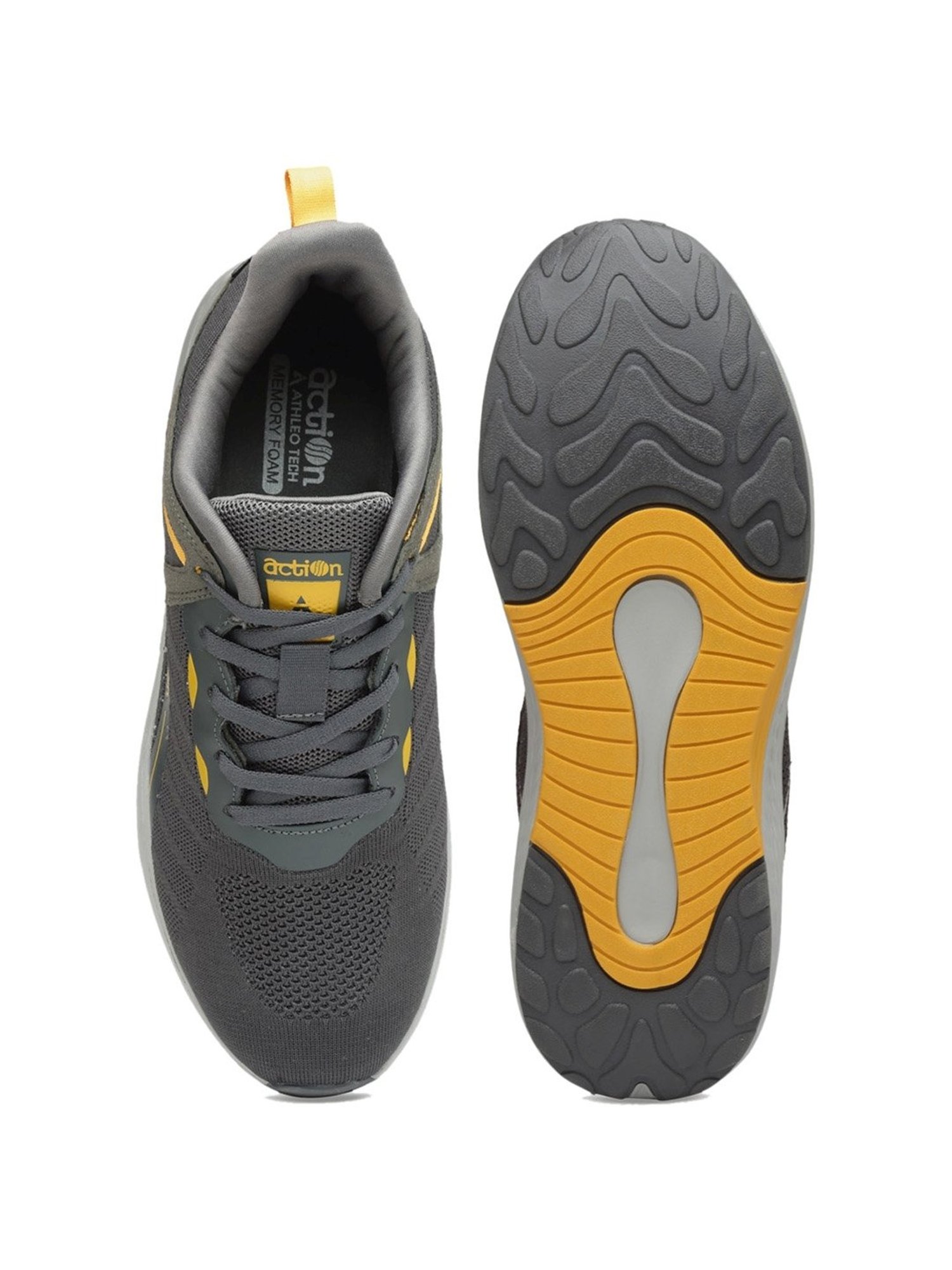 Action Men's Dark Grey Running Shoes