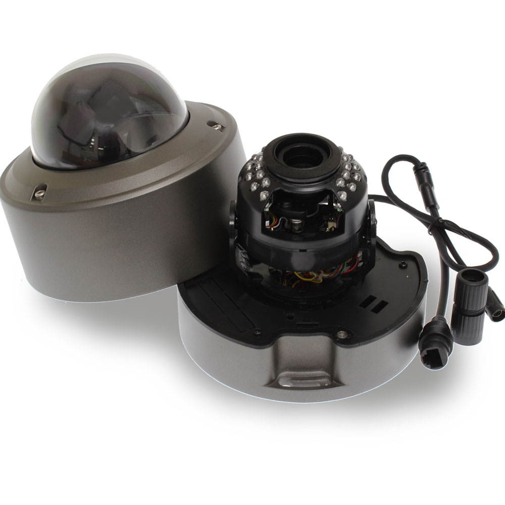 GW Motorized Zoom IP Camera, 5MP 2592 x 1920 Pixel 4X Optical 2.8-12mm Zoom Remotely Control Lens, 1920P Security PoE IP Camera Super Array LED IR up to 130FT Night Vision Distance Weather Proof