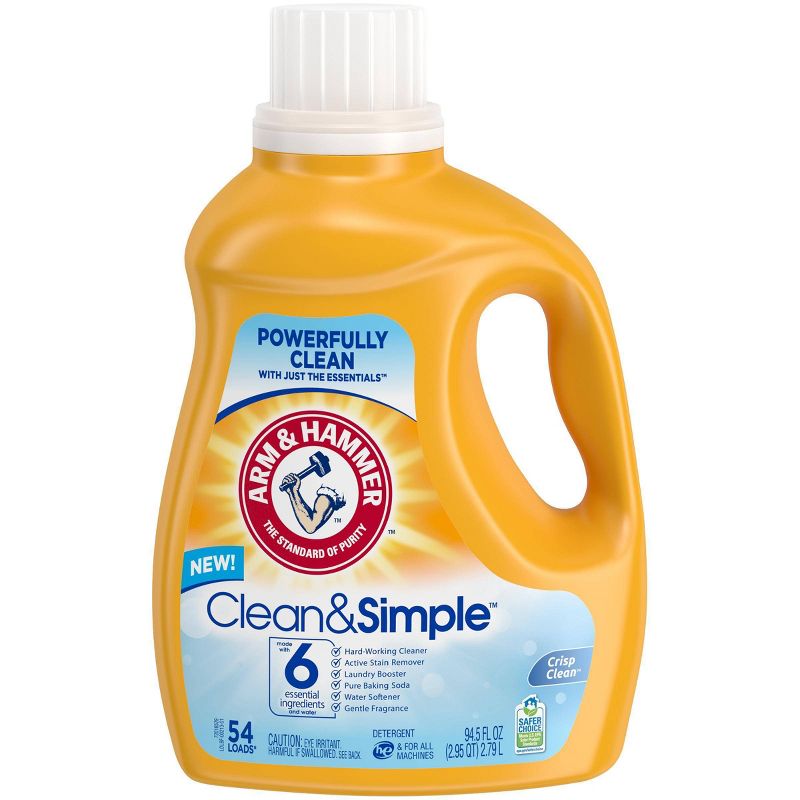Arm & Hammer Clean & Simple Liquid Laundry Detergent - 94.5 fl oz