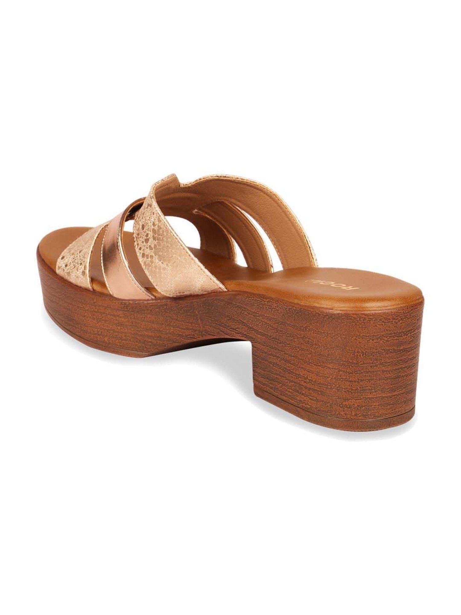 Rocia by Regal Women's Rose gold Casual Sandals