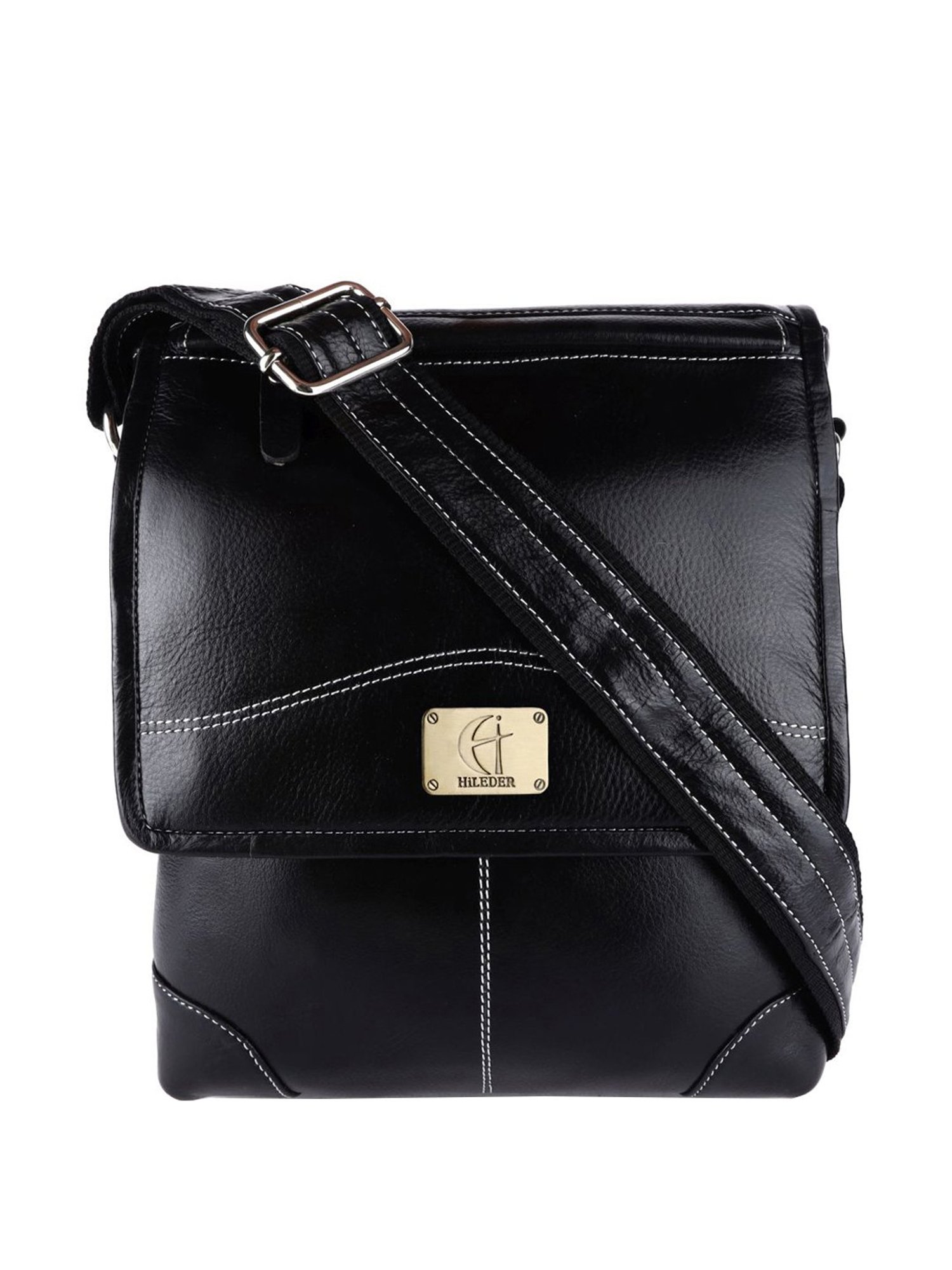 HiLEDER Black Solid Medium Cross Body Bag