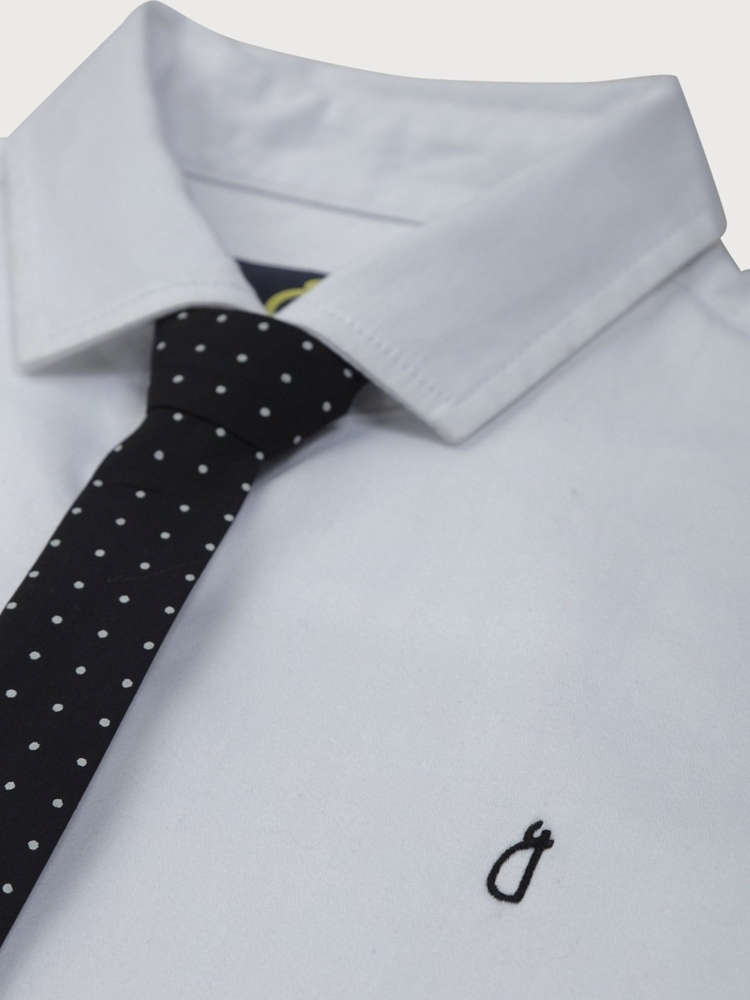 Gini & Jony Kids White Cotton Regular Fit Full Sleeves Shirt