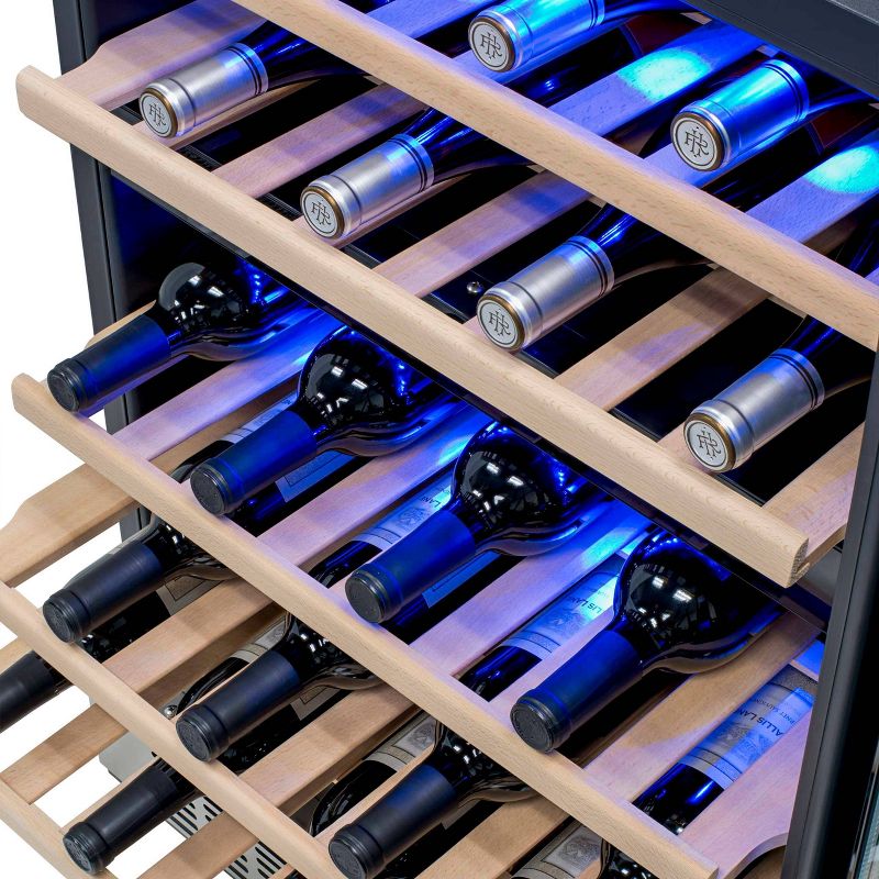 NewAir 46 Bottle Dual Zone Built-In Compressor Wine Cooler - Stainless Steel AWR-460DB