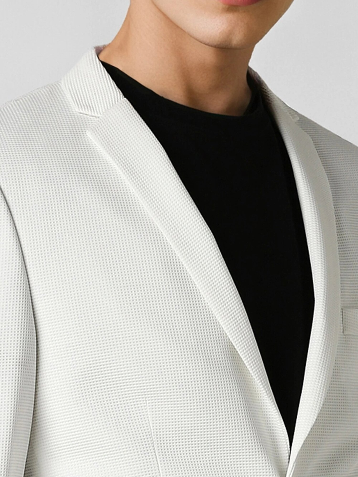 Louis Philippe Light Blue Regular Fit Blazer