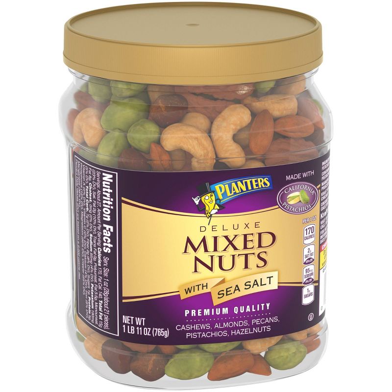 Planters Deluxe Mixed Nuts with Sea Salt - 27oz