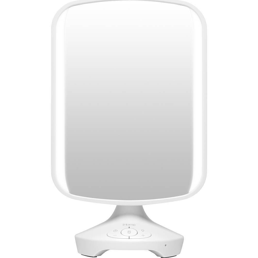 7" x 9" LED Vanity Mirror with Built-in Bluetooth Speaker - White