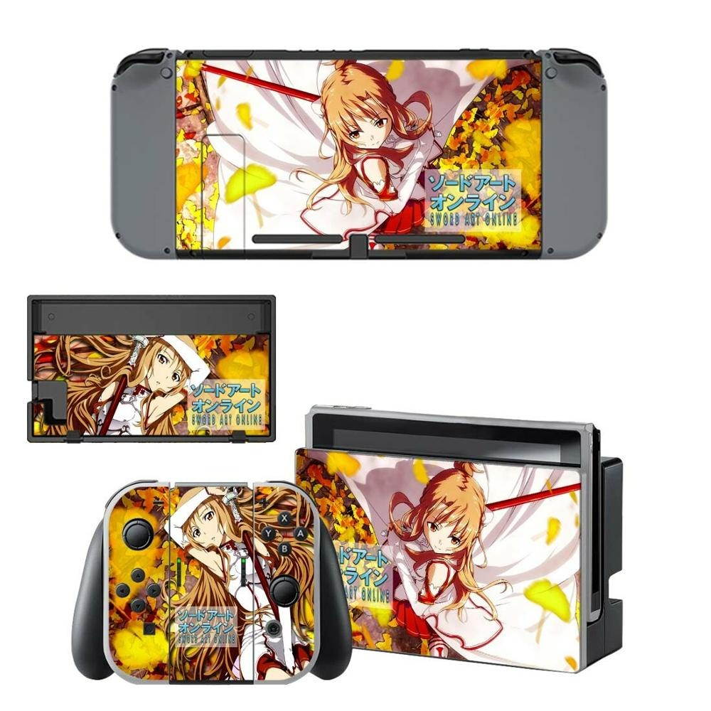 Sword Art Online Nintendoswitch Skin Nintend Switch Stickers Decal for Nintendo Switch Console Joy-con Controller Skins Stickers